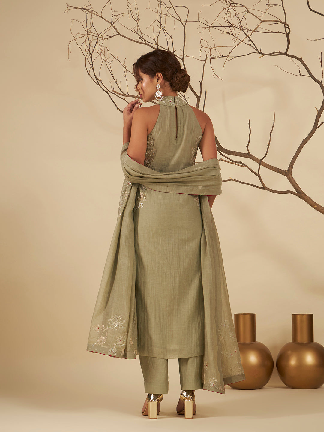 Ela Halter Neck Suit Set