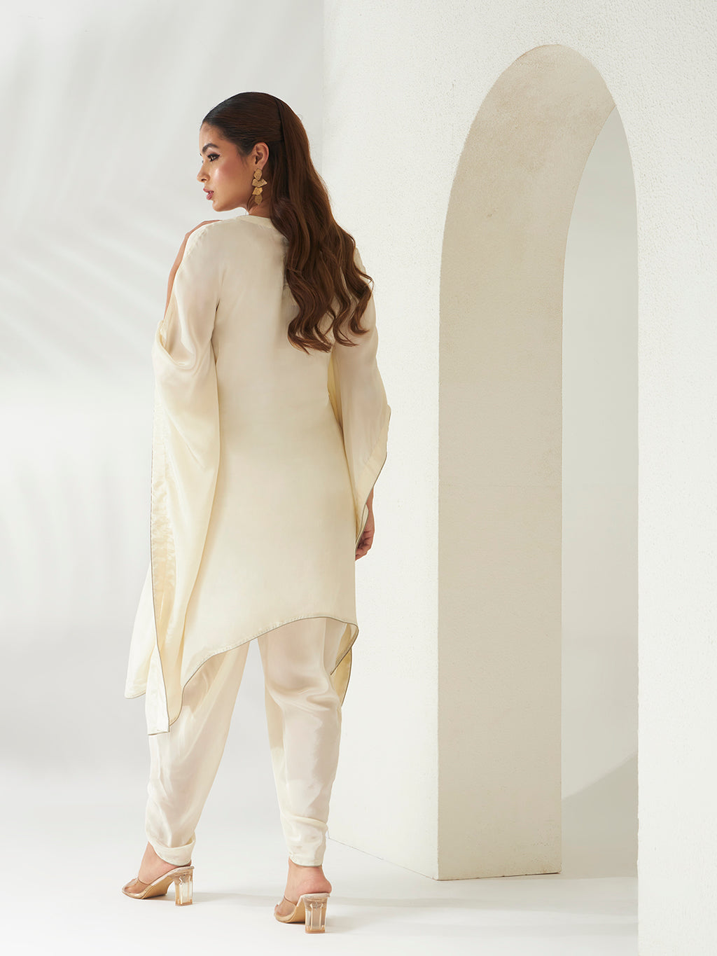 Ivory Sage Kaftan Set