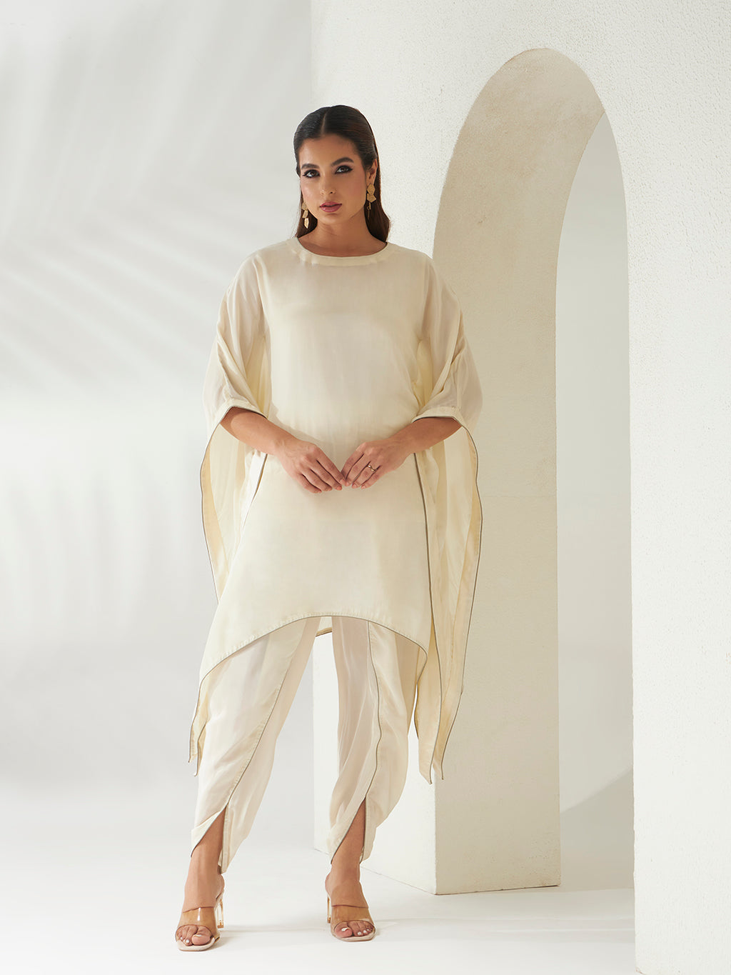 Ivory Sage Kaftan Set