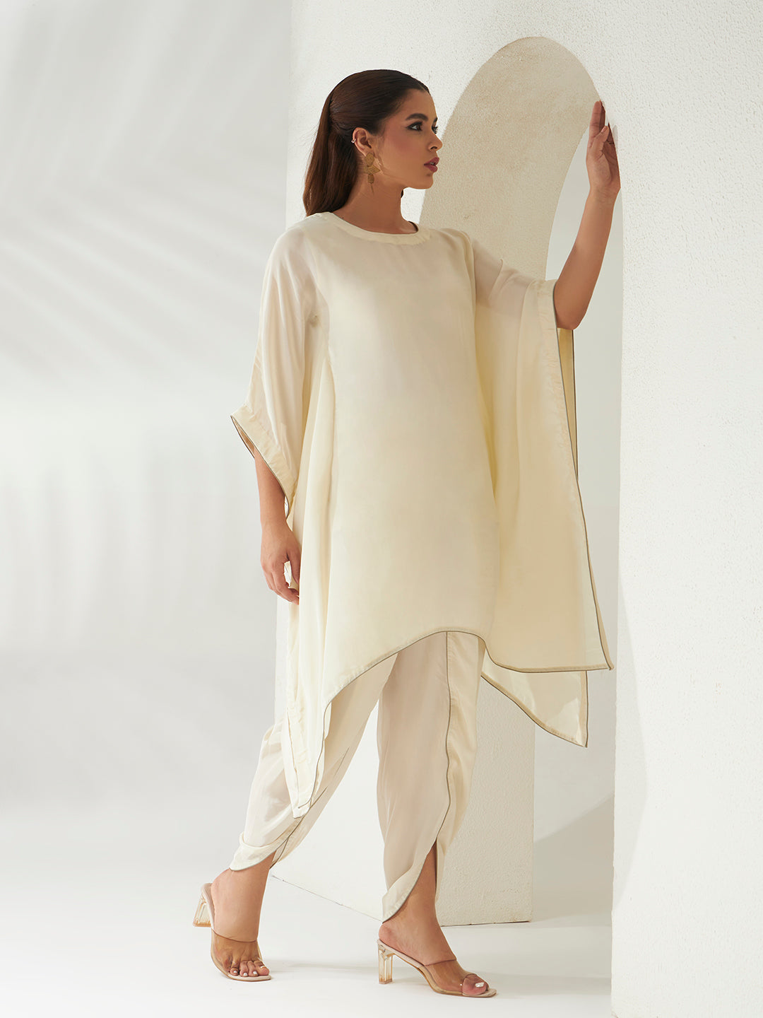 Ivory Sage Kaftan Set