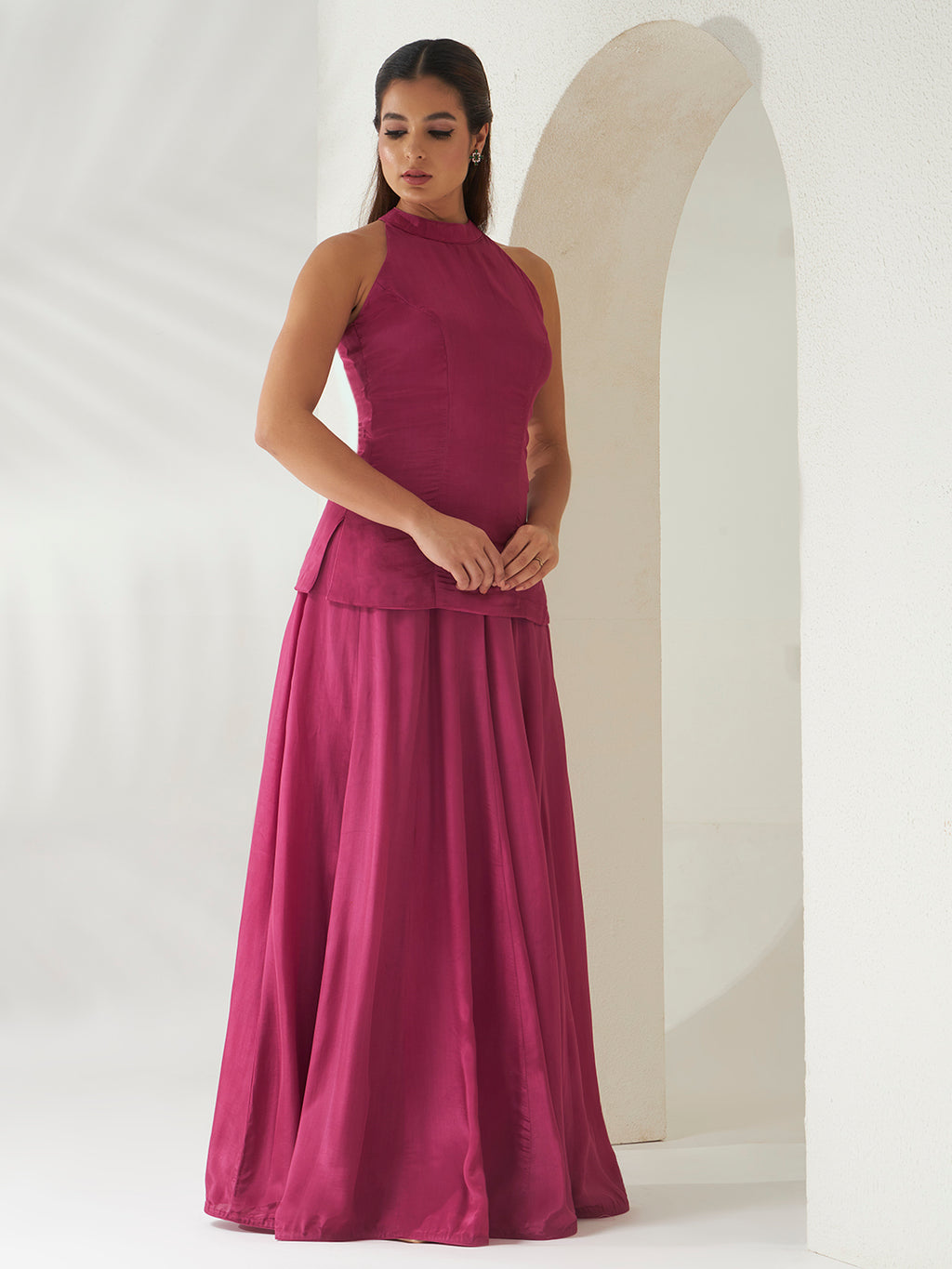 Rooh Gulabi Halter Suit Set
