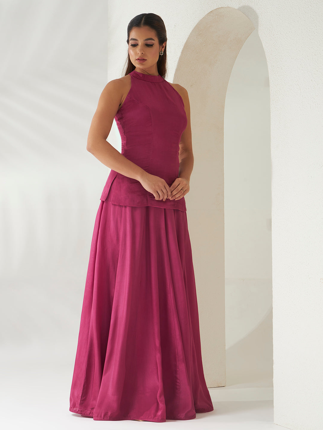 Rooh Gulabi Halter Suit Set