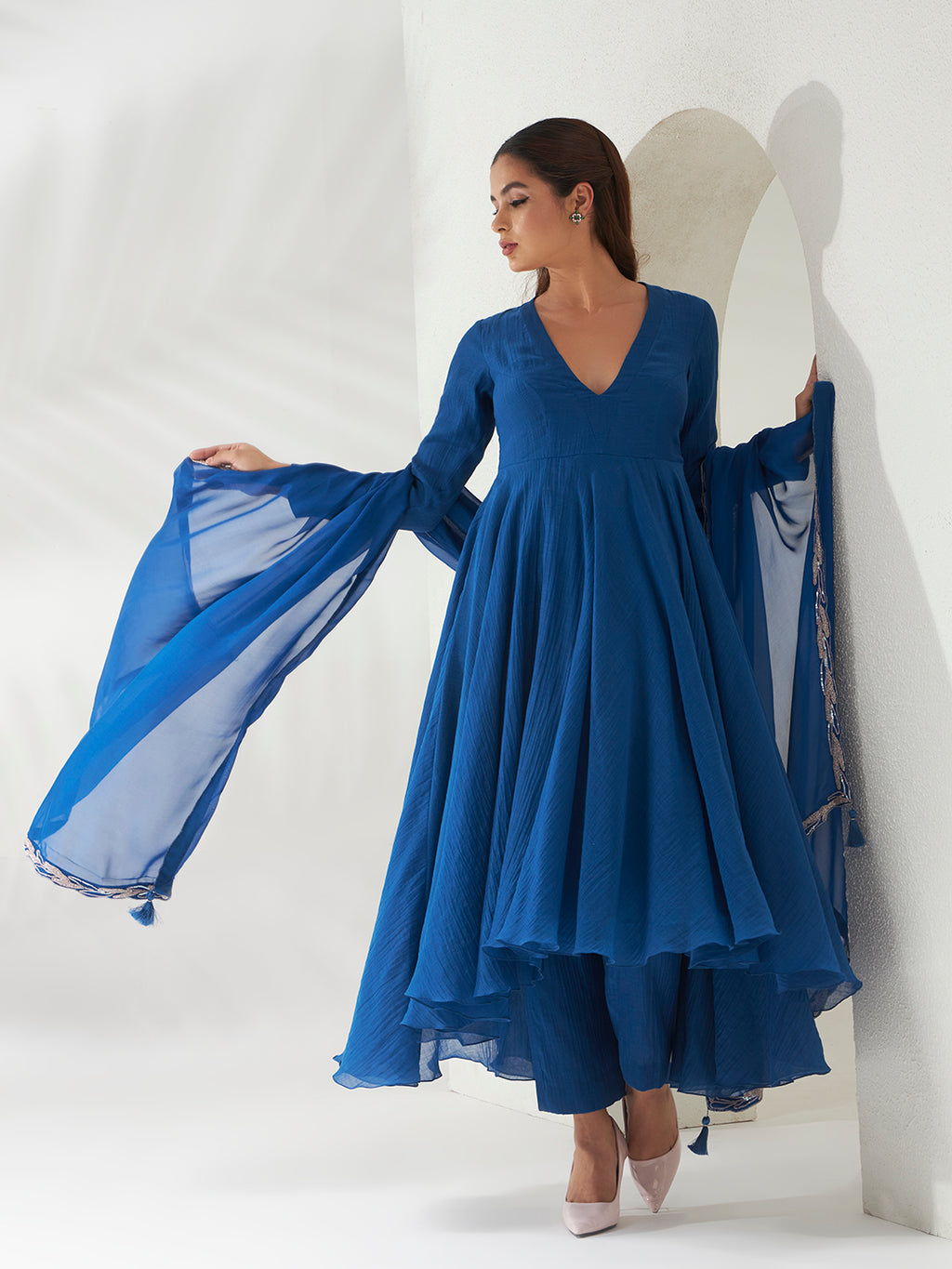 Neeli Raat Anarkali Set