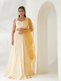 Kesar and Cream Lehanga Set