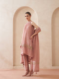 Dust Rose Hi-Low Dupatta