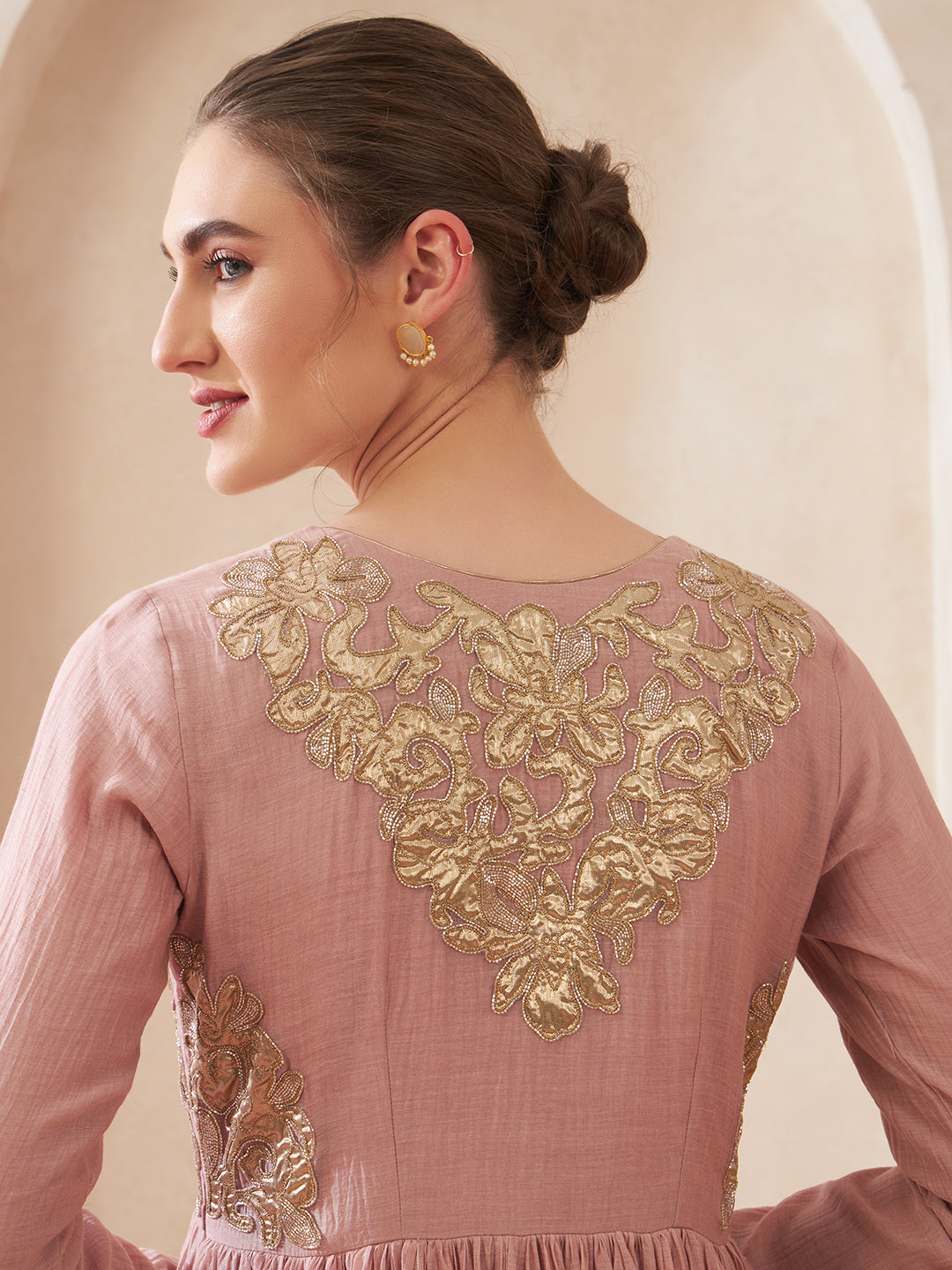Dust Rose Anarkali Suit Set