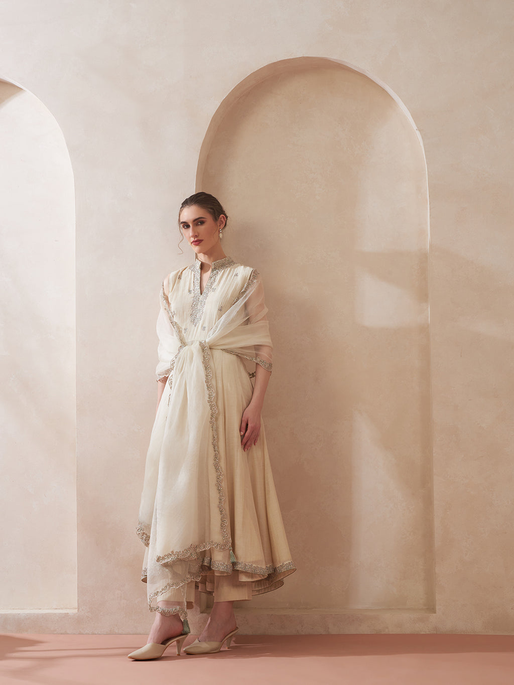 Ivory Sage A-Line Suit Set