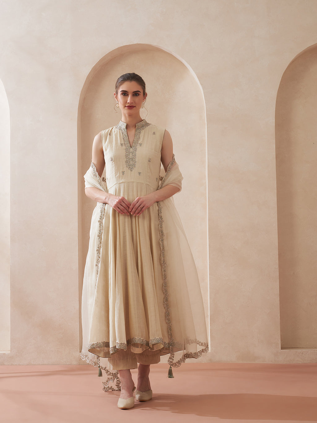 Ivory Sage A-Line Suit Set