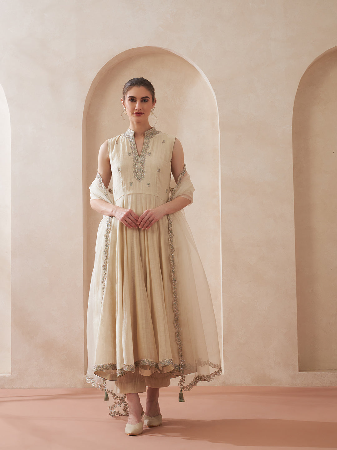Ivory Sage A-Line Suit Set