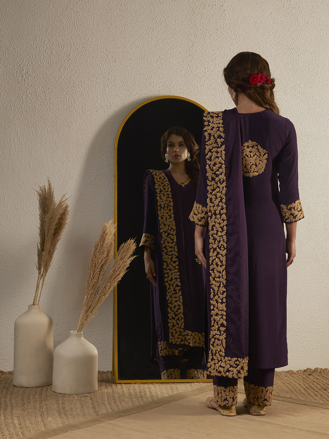 Plum Dupatta