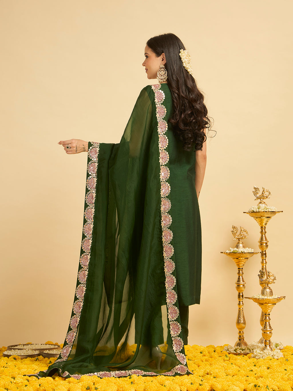 Naqsh Green Kurta Set