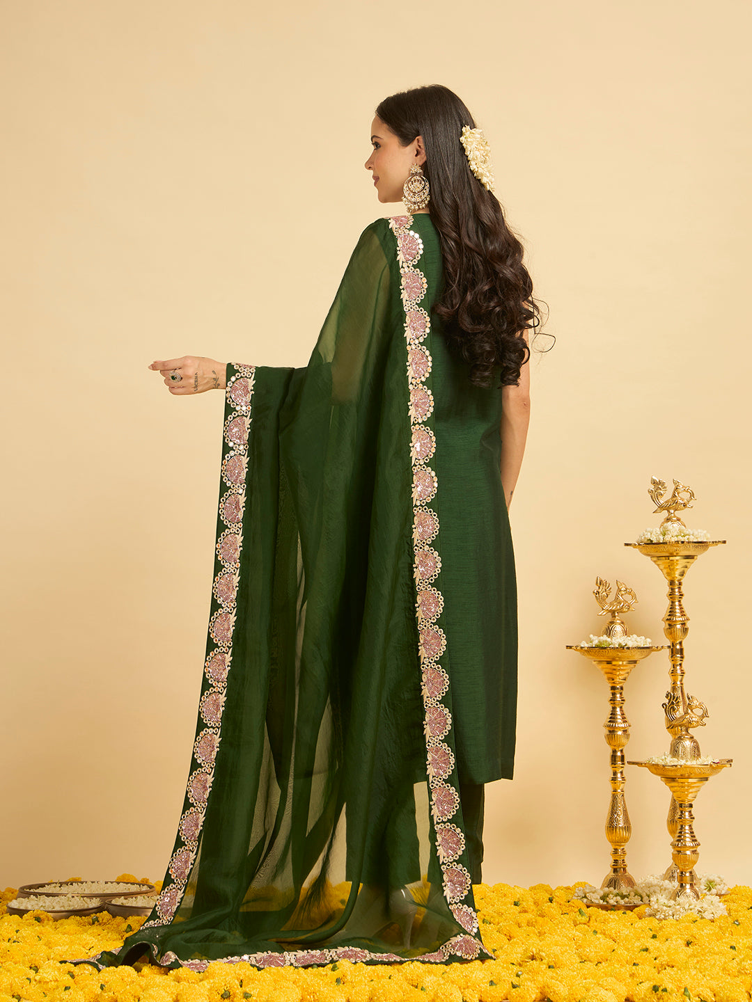 Naqsh Green Kurta Set