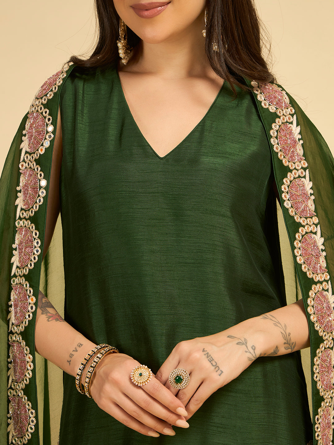 Naqsh Green Kurta Set