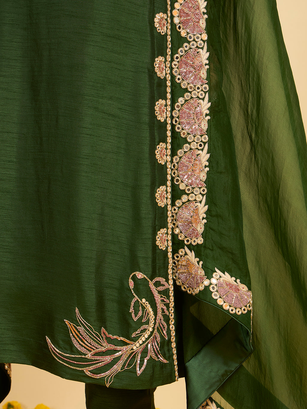 Naqsh Green Kurta Set