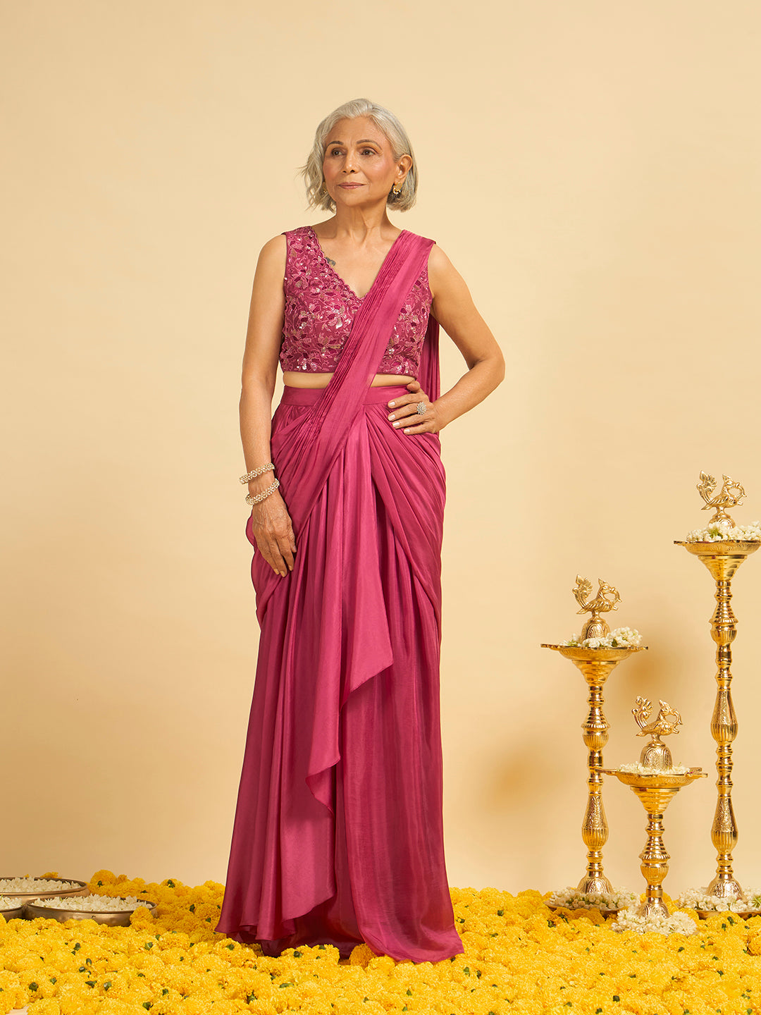 Gulbadan Pre Draped Saree