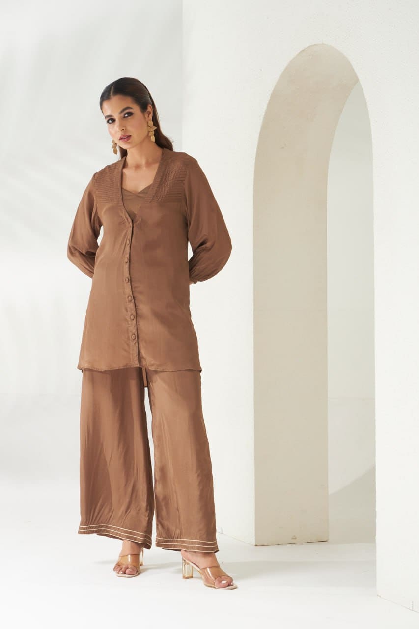 Bronze Bloom Co-ord Set