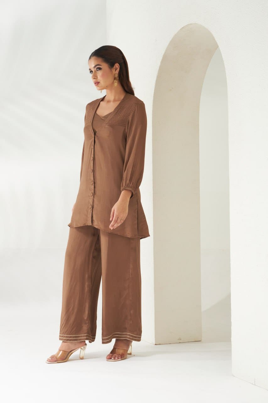 Bronze Bloom Co-ord Set
