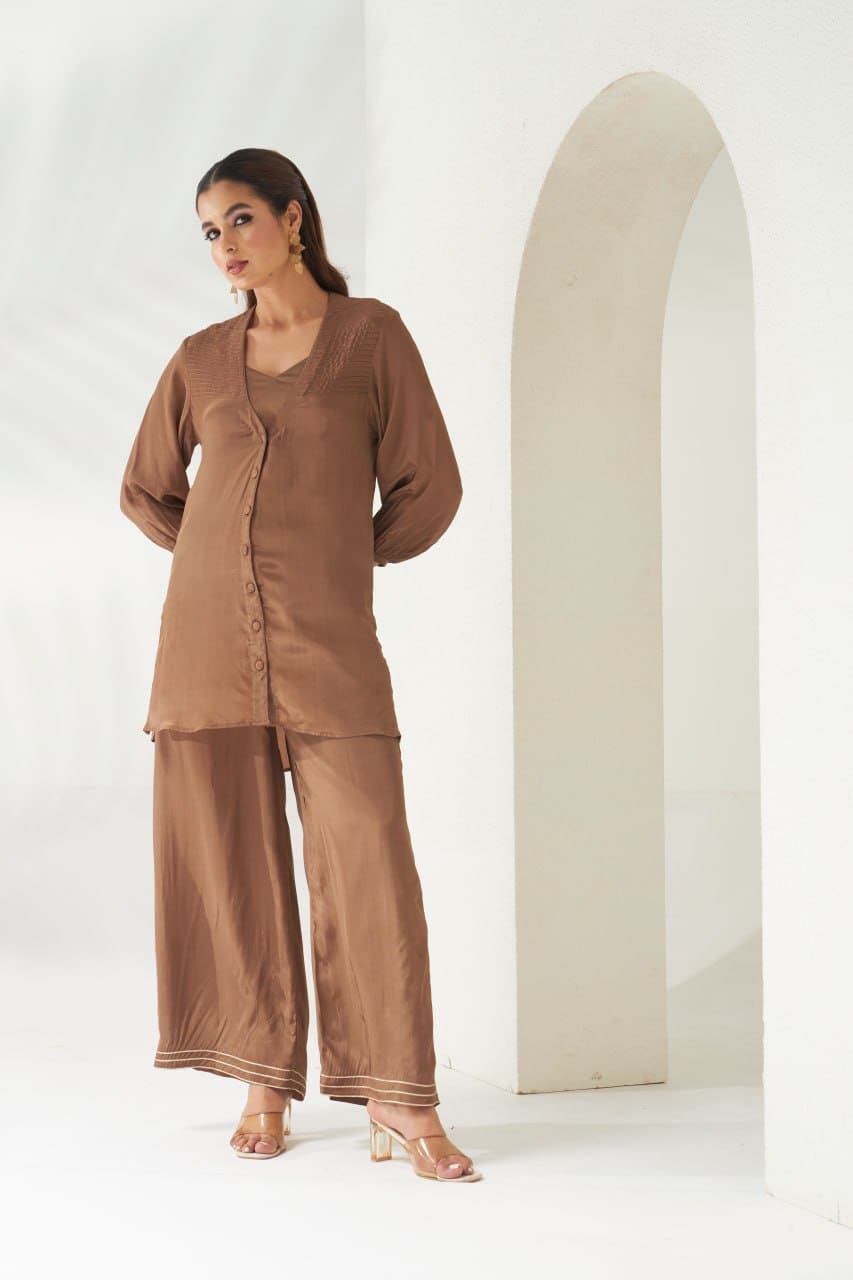 Bronze Bloom Co-ord Set