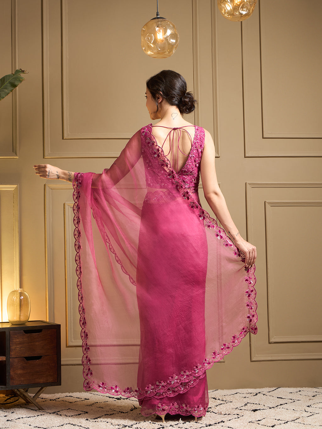Gulbadan Organza Saree