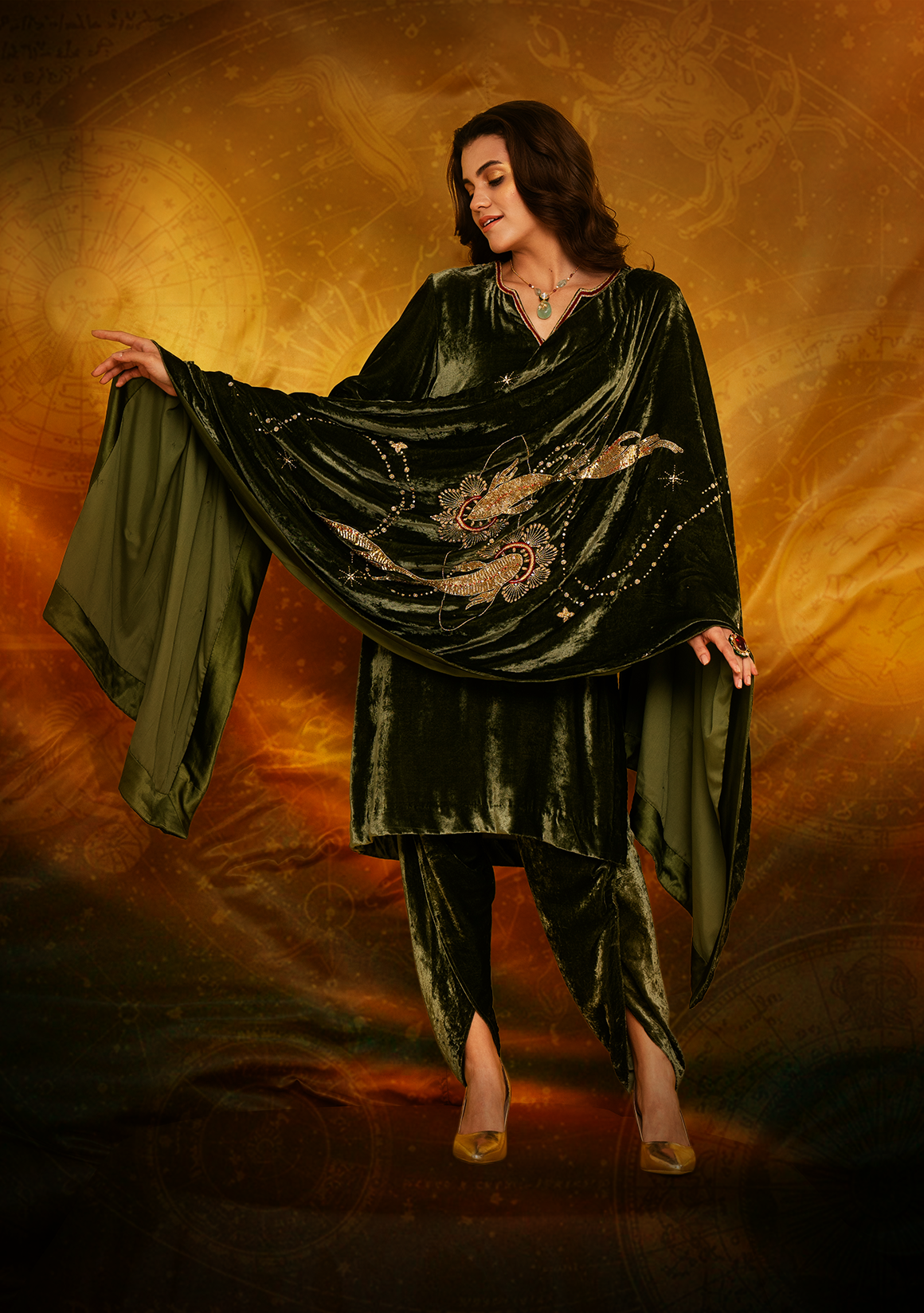 Pisces Kurta Set with Dupatta