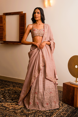 Beige Lahenga Set
