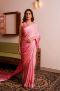 Blush Satin Saree