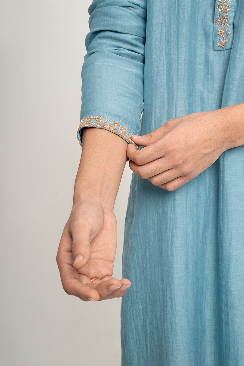 Hazy Blue Men's Kurta