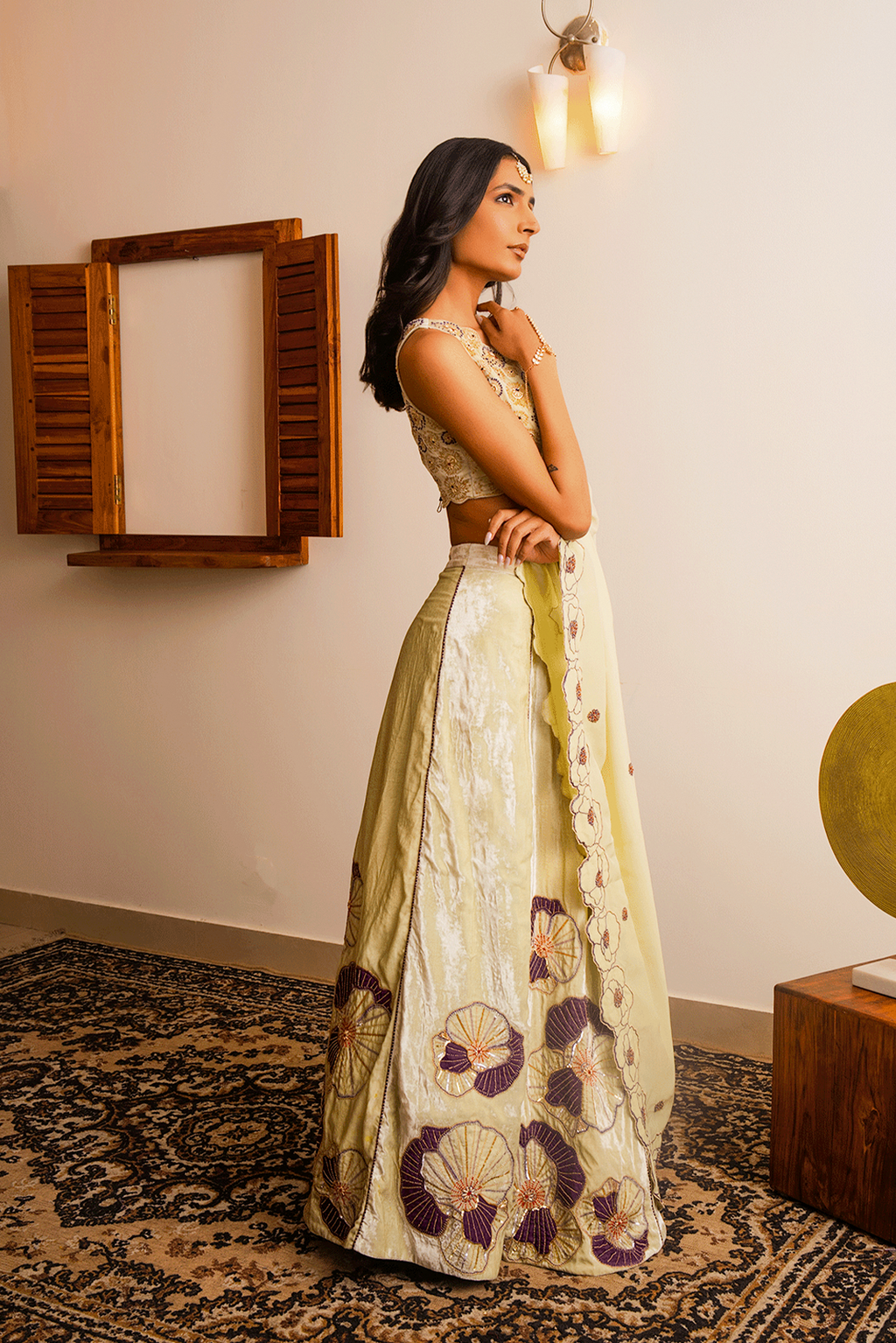 Elaichi Velvet Lahenga