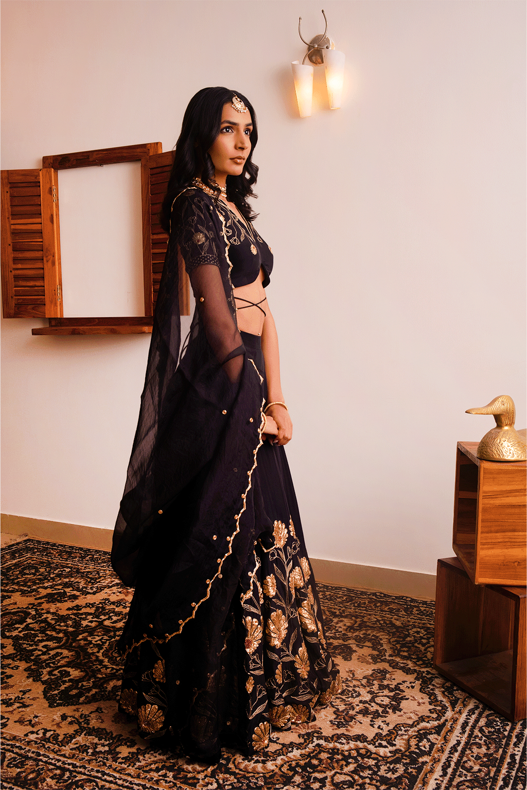 Noir Lehenga