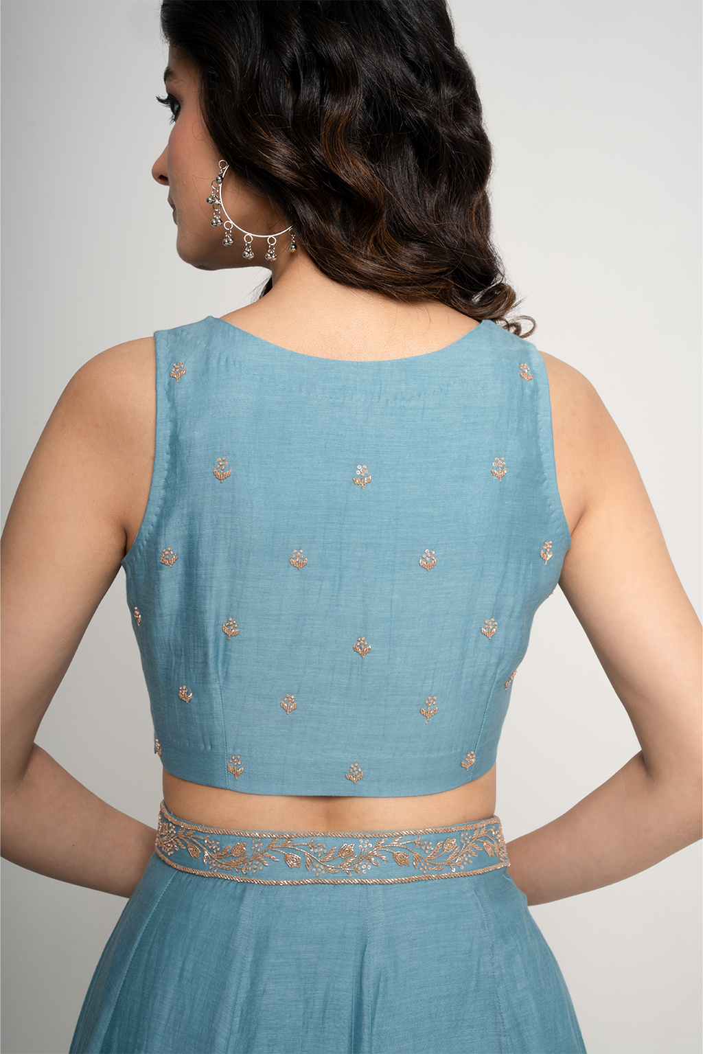 Hazy Blue Lahenga