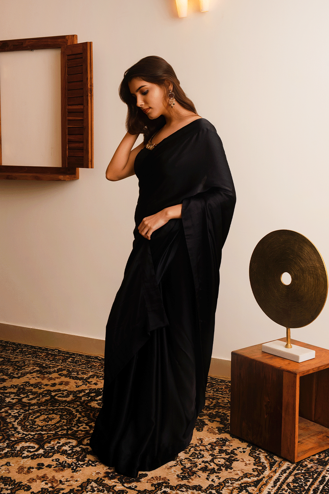 Noir Satin Saree