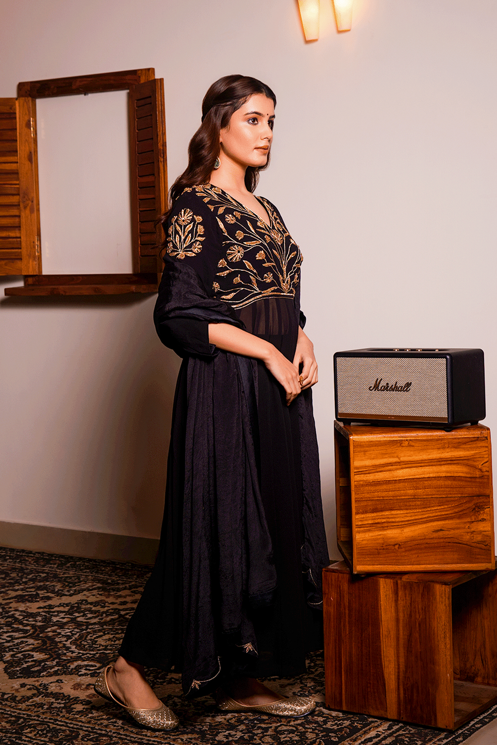Noir Anarkali Suit Set