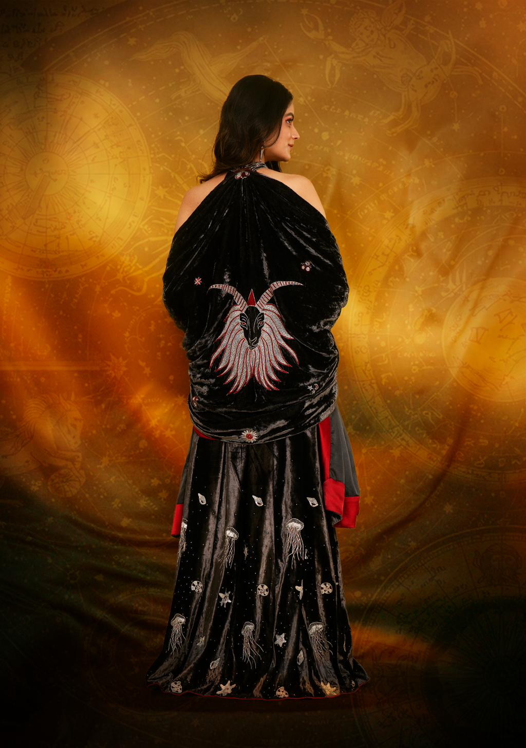 Capricorn Lehenga Set with Dupatta