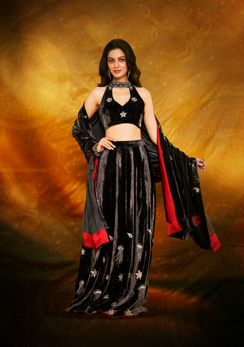 Capricorn Lehenga Set with Dupatta