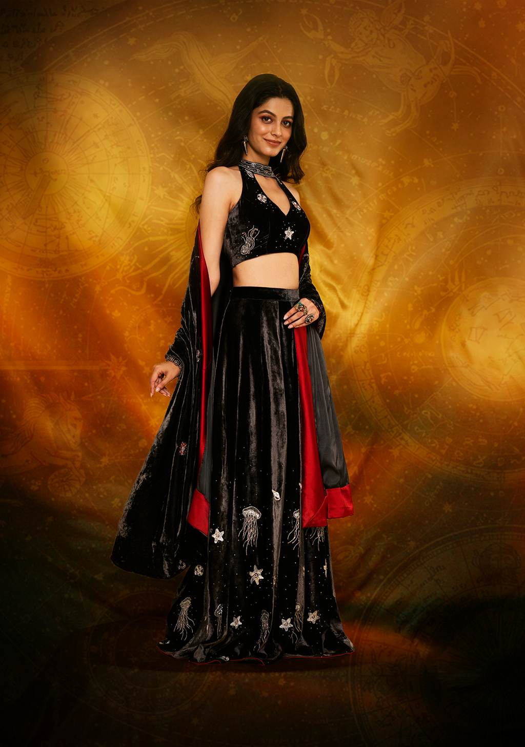 Capricorn Lehenga Set with Dupatta