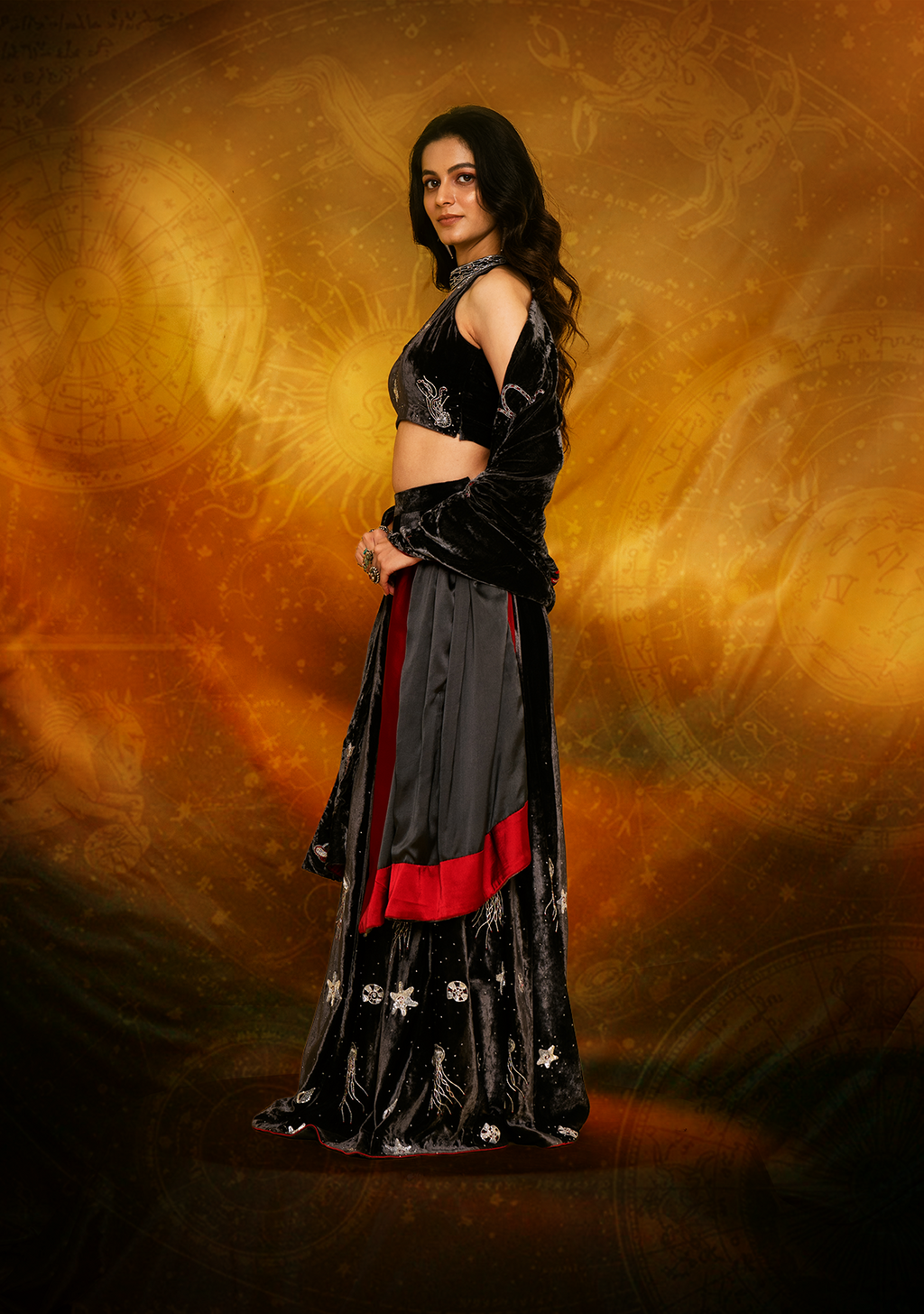 Capricorn Lehenga Set with Dupatta