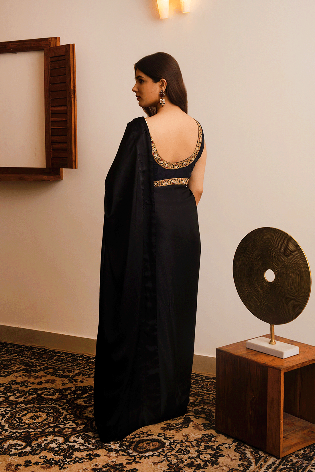 Noir Satin Saree