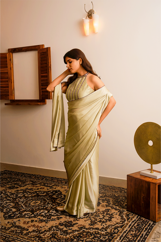 Green Raw Silk Saree