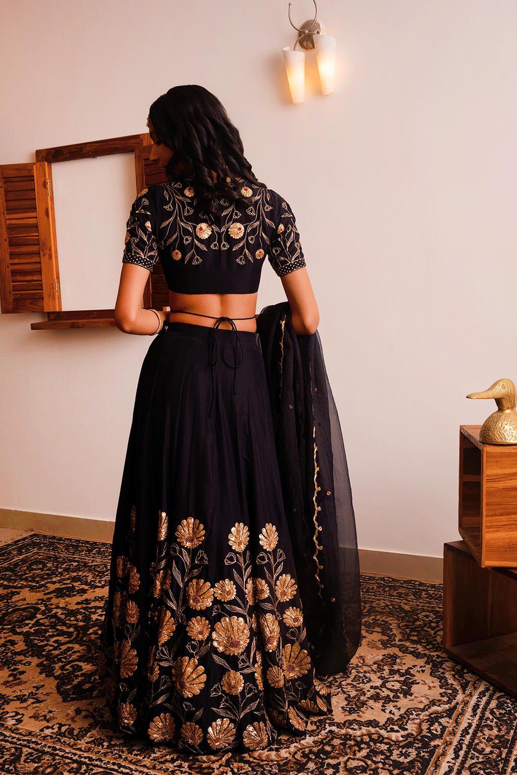 Noir Lehenga