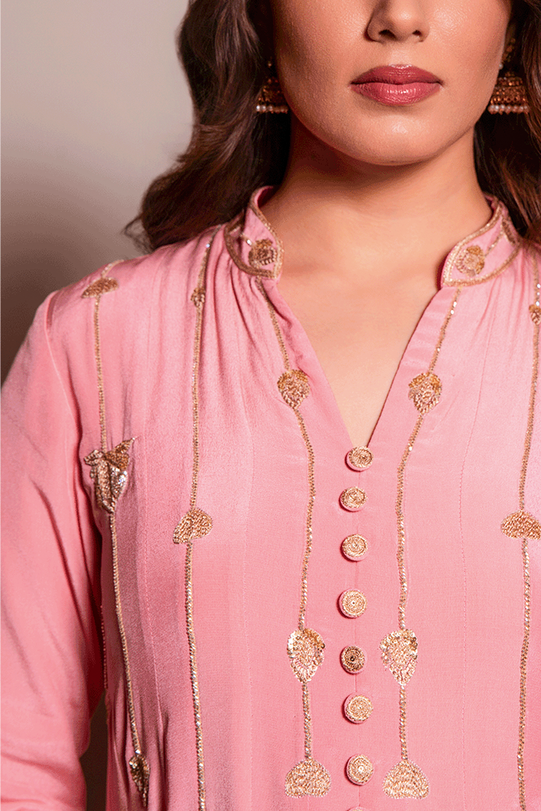 Blush Anrkali Suit Set