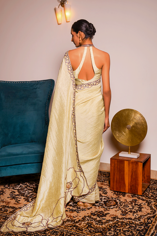 Green Raw Silk Blouse