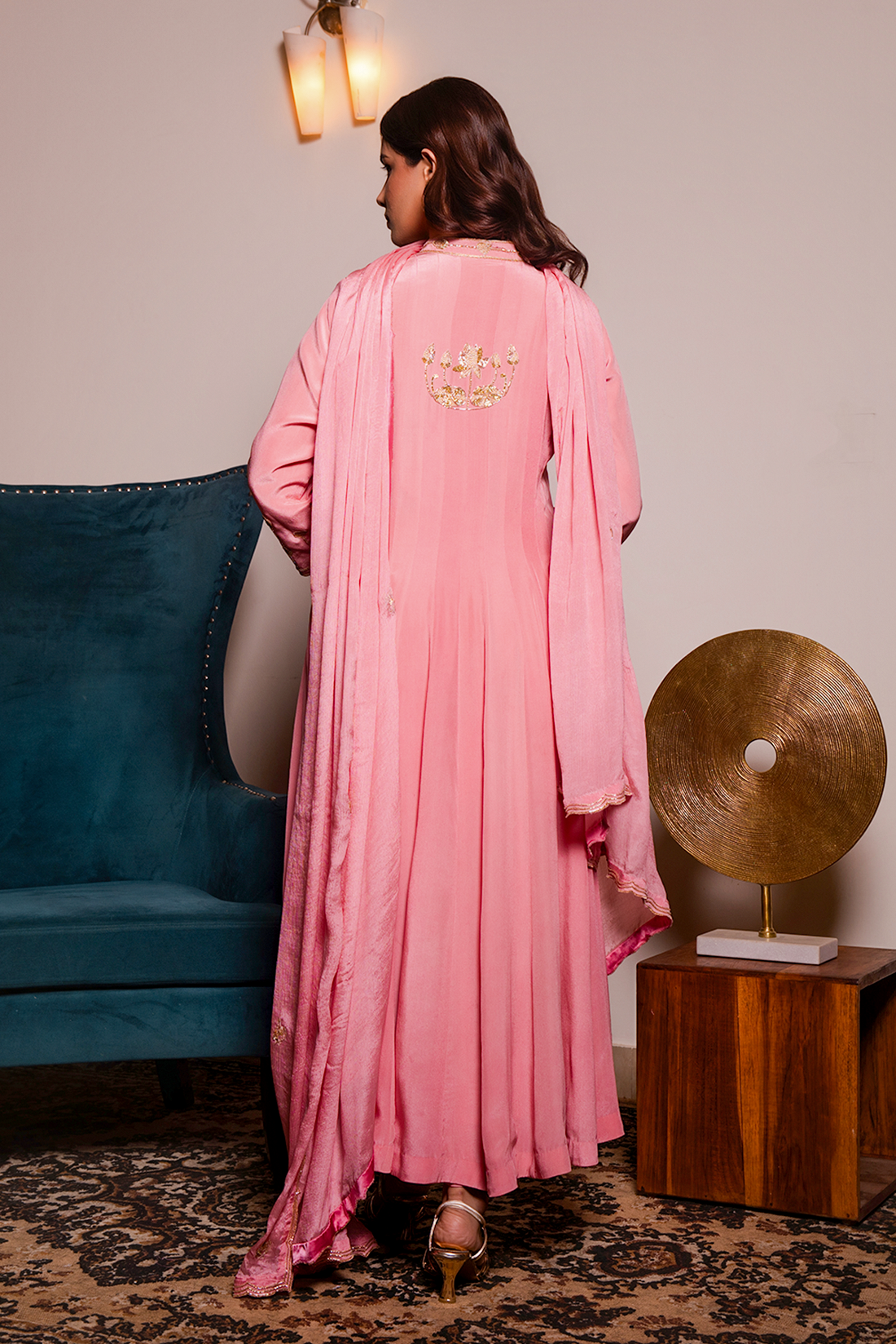 Blush Anrkali Suit Set