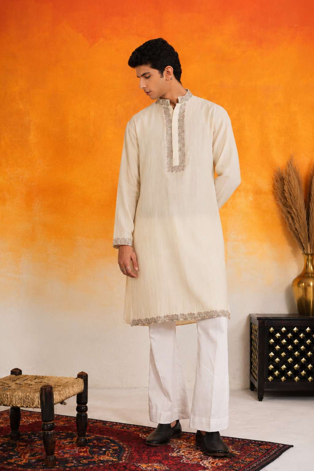 Ivory Sage Men's Kurta