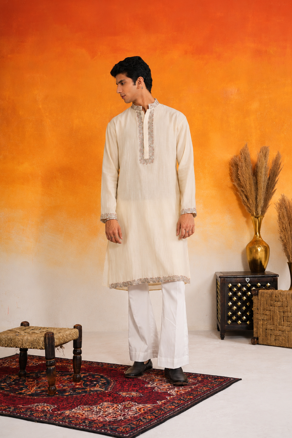 Ivory Sage Men's Kurta