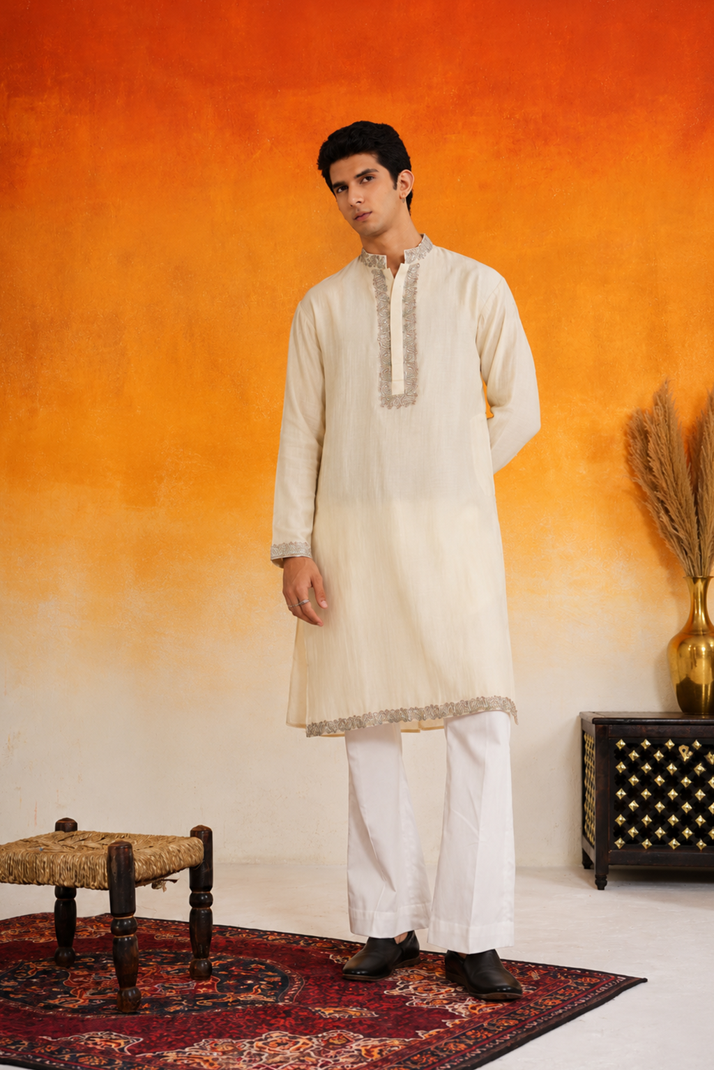 Ivory Sage Men's Kurta