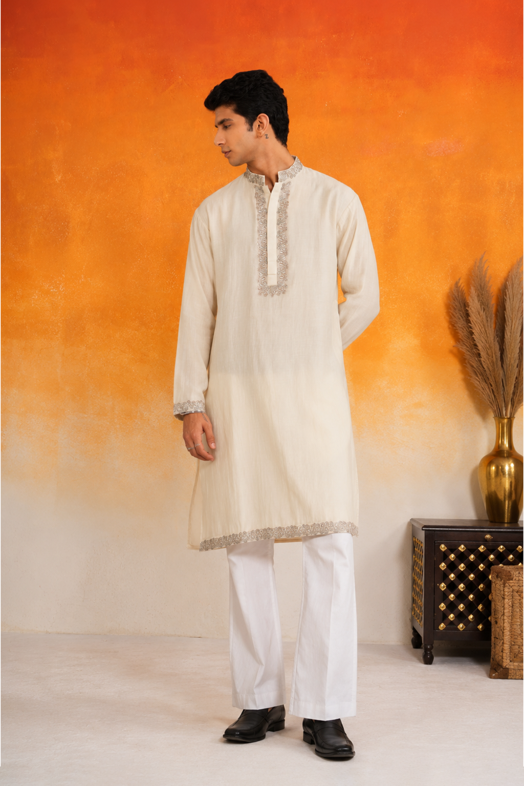 Ivory Sage Men's Kurta