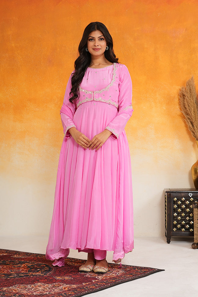 Cotton Candy Anarkali Dupatta