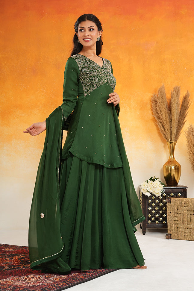 Emerald Sharara Set